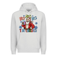 Dove Grey ho ho ho im loaded Premium Hoodie - CowhideDigitalArt
