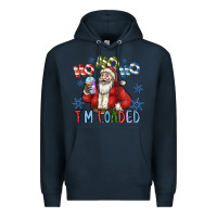 Navy ho ho ho im loaded Premium Hoodie - CowhideDigitalArt