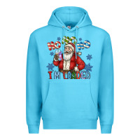Ocean Blue ho ho ho im loaded Premium Hoodie - CowhideDigitalArt