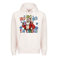 Pale Pink ho ho ho im loaded Premium Hoodie - CowhideDigitalArt
