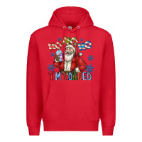Red ho ho ho im loaded Premium Hoodie - CowhideDigitalArt
