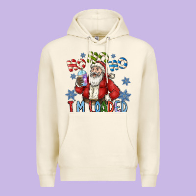 Ho Ho Ho Im Loaded Premium Hoodie Designed By Cowhidedigitalart