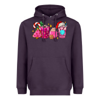 Plum pink christmas coffee cups Heavyweight Hoodie - AdoDesignShop