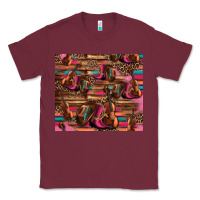 Burgundy valentines day violin and cowboy boots country music Classic Tee - Jasminsmagicworld
