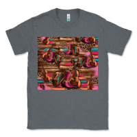 Charcoal Heather valentines day violin and cowboy boots country music Classic Tee - Jasminsmagicworld