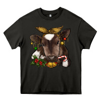 Asphalt christmas baby cow Heavy Core Tee - RanaPortraitStore