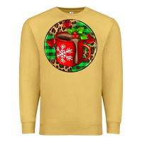 Antique Gold christmas hot chocolate and candies Premium Sweatshirt - AdoDesignShop