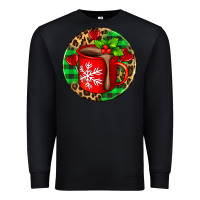 Black christmas hot chocolate and candies Premium Sweatshirt - AdoDesignShop
