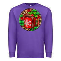 Purple christmas hot chocolate and candies Premium Sweatshirt - AdoDesignShop