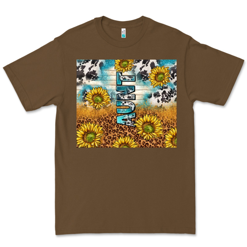 Aunt Sunflower Leopard Glitter Premium Tee by TumblerDesignByShophia | Teevron