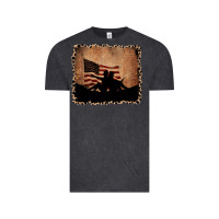 Vintage Black America Western Cowboy and Cowgirl Leopard Frame Vintage Tee - CowCowDesign