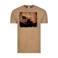 Vintage Coffee America Western Cowboy and Cowgirl Leopard Frame Vintage Tee - CowCowDesign