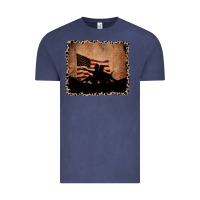 Vintage Denim America Western Cowboy and Cowgirl Leopard Frame Vintage Tee - CowCowDesign