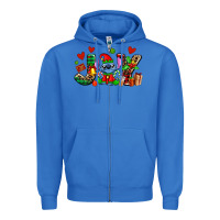 True Royal joy with christmas elf stitch Zipper Hoodie - AdoDesignShop