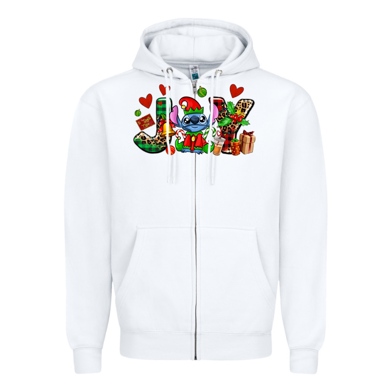 Joy With Christmas Elf Stitch Zipper Hoodie by AdoDesignShop | Teevron