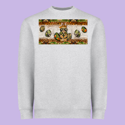 Easter Camouflage Egg Hunter Bunny License Plate Template Heavyweight Sweatshirt Designed By Barkaloodesign