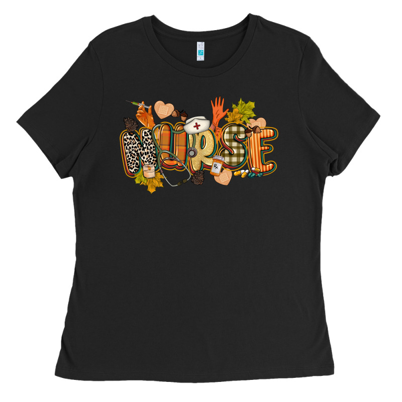 Fall Nurse Ladies Tee by CowGirlArtShop | Teevron