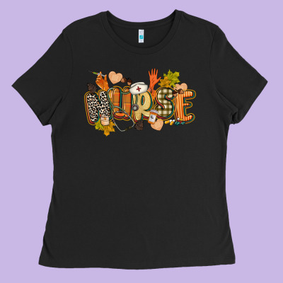 Fall Nurse Ladies Tee Designed By Cowgirlartshop