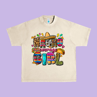 Nacho Average Girl Urban Heavy Tee Designed By Fadigitalartstudio