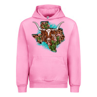 Fuchsia Pink texas longhorn texas map Urban Hoodie - JahusDesignShop
