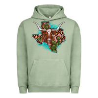 Pigment Oil Green texas longhorn texas map Urban Hoodie - JahusDesignShop