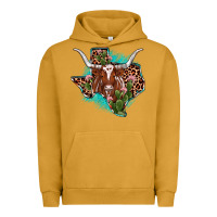 Pigment Peanut Butter texas longhorn texas map Urban Hoodie - JahusDesignShop