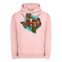 Pigment Salmon texas longhorn texas map Urban Hoodie - JahusDesignShop