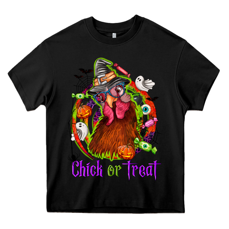 Chick Or Treat Halloween Heavy Core Tee by NancyCooperArtShop | Teevron