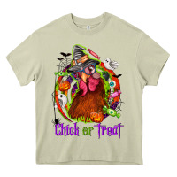 Mossy Chick or treat Halloween Heavy Core Tee - NancyCooperArtShop