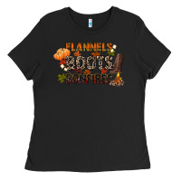 Black flannels boots and bonfires Ladies Tee - CowGirlArtShop