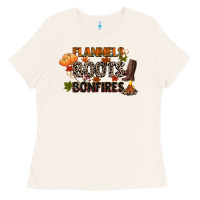 Bone flannels boots and bonfires Ladies Tee - CowGirlArtShop