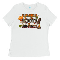 White flannels boots and bonfires Ladies Tee - CowGirlArtShop