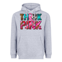 Heather Grey think pink cancer ribbon Heavyweight Hoodie - AdoDesignShop