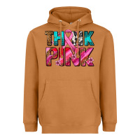 Think Pink Cancer Ribbon Heavyweight Hoodie | Teevron