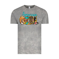 Cloud Rock American Girl, western Cowhide Vintage Tee - CowCowDesign