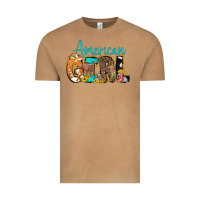 Vintage Camel American Girl, western Cowhide Vintage Tee - CowCowDesign