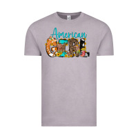 Vintage Zinc American Girl, western Cowhide Vintage Tee - CowCowDesign