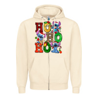 Sandshell ho ho ho stitch Zipper Hoodie - AdoDesignShop