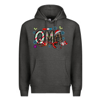 Charcoal Heather christmas nurse qma Premium Hoodie - CowhideDigitalArt