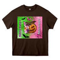 Chocolate Brown Sorta sweet sorta spooky Heavy Core Tee - NancyCooperArtShop