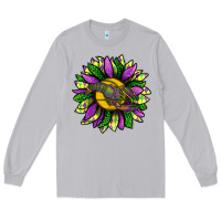 Moon Dust Mardi Gras Sunflower With Crawfish Long Sleeve Tee - BundleAndBundleShop