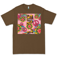 Cacao peace love hippie daisy Premium Tee - TumblerDesignByShophia