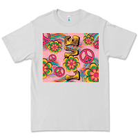 Dove Grey peace love hippie daisy Premium Tee - TumblerDesignByShophia