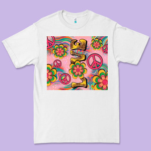 Peace Love Hippie Daisy Premium Tee Designed By Tumblerdesignbyshophia