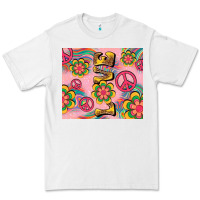 White peace love hippie daisy Premium Tee - TumblerDesignByShophia