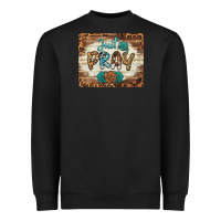 Black just pray mousepad Heavyweight Sweatshirt - BarkalooDesign