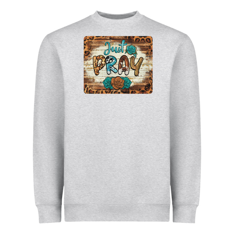 Just Pray Mousepad Heavyweight Sweatshirt by BarkalooDesign | Teevron