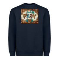 Navy just pray mousepad Heavyweight Sweatshirt - BarkalooDesign