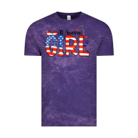 Cloud Purple All American Girl Bandana Vintage Tee - CowCowDesign