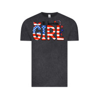 Vintage Black All American Girl Bandana Vintage Tee - CowCowDesign